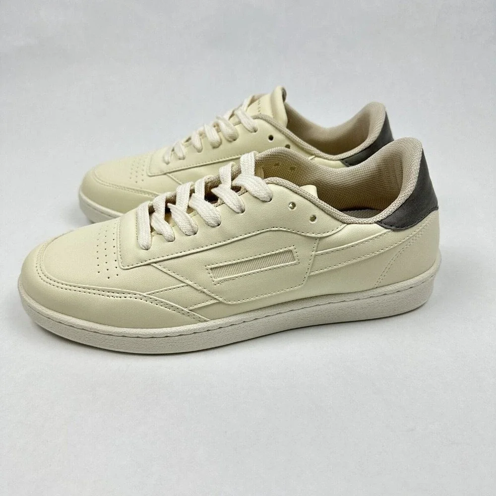 Oliver Cabell Low Top Sneakers Mens 7 Cream Leather Italian Made Low Top